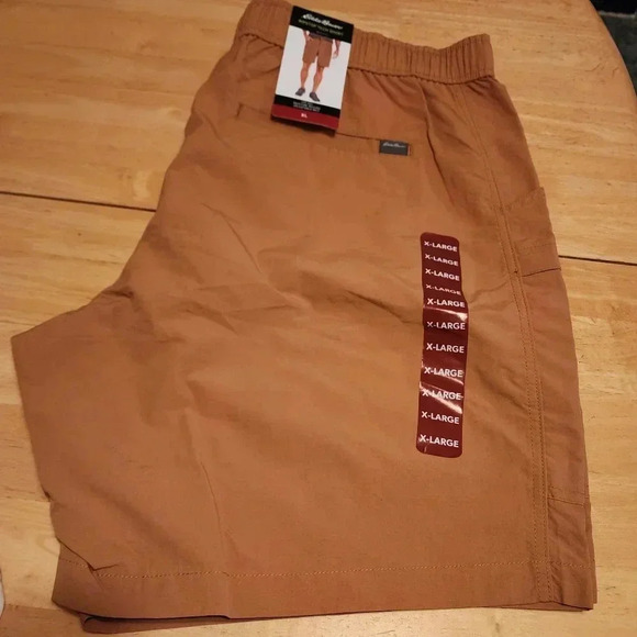 NWT Eddie Bauer brown tech shorts sizes large & xlarge - Picture 2 of 12
